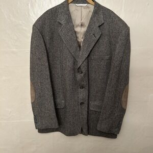 Stafford Men's 50 X 32 Lambswool Wool Brown Tweed Sports Jacket